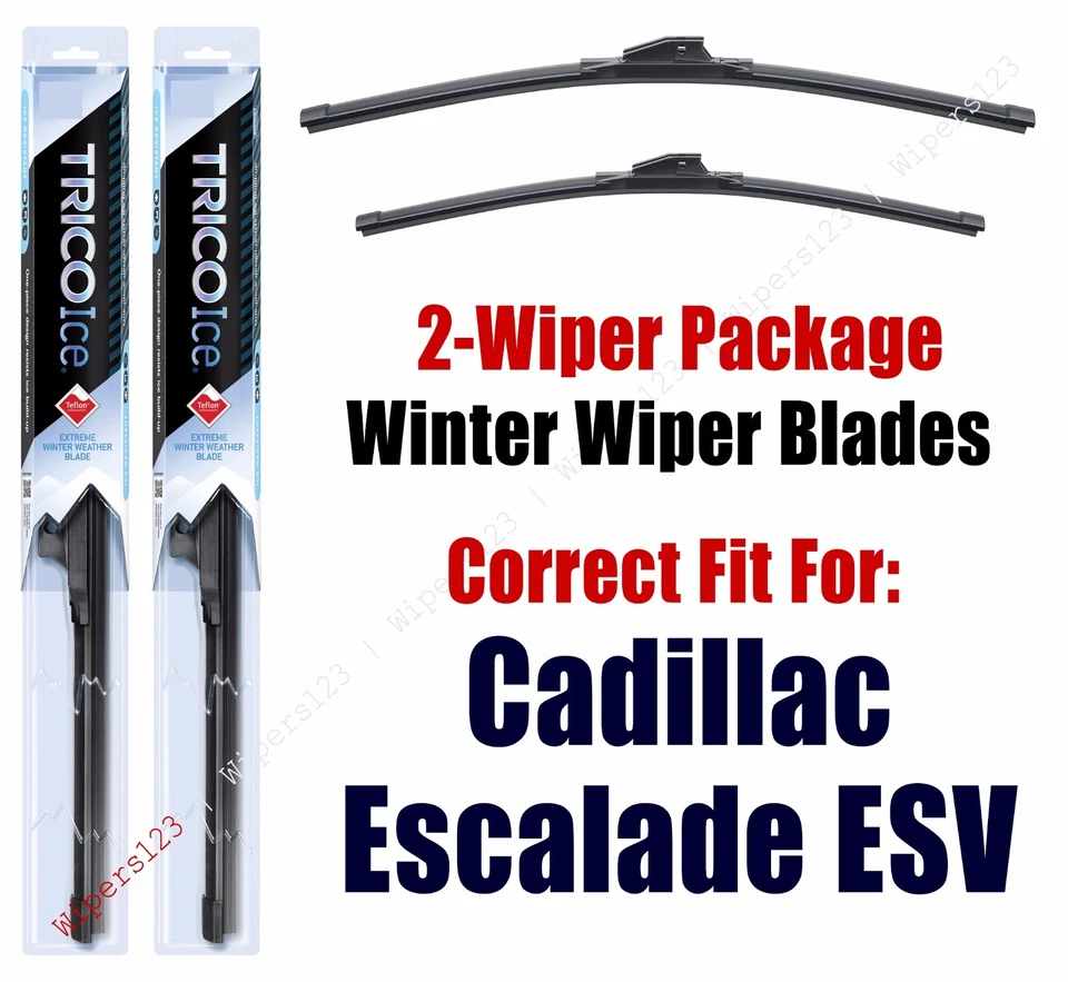 冬季雨刮器 2 件装超级优质适合 2003+ 凯迪拉克凯雷德 ESV 35220x2 — 第 1/1 张图片