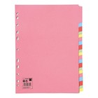 5-20 Subject File Filing Dividers Folder - Multi Colour A4 Punched Index Sheets