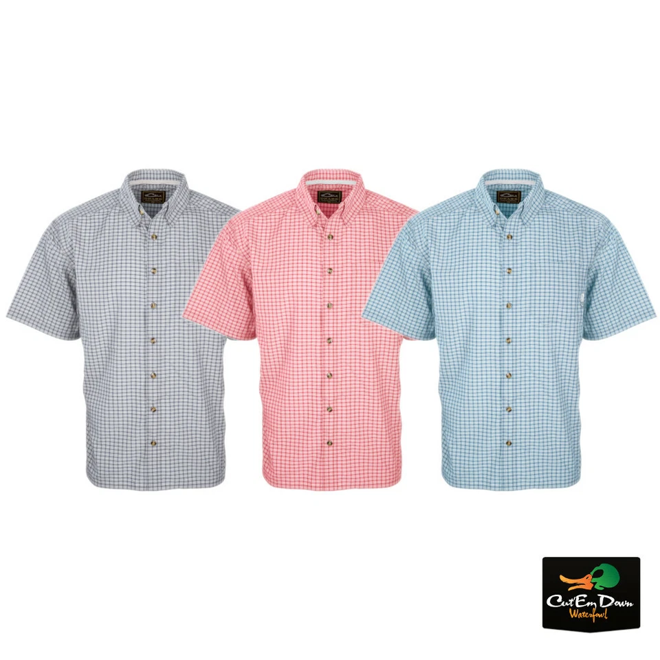 NEW DRAKE WATERFOWL FEATHERLITE CHECK SHIRT - S/S - Image 1 of 1