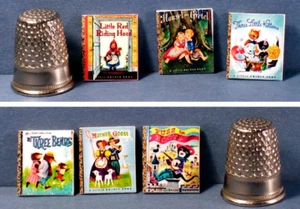 Dollhouse Miniature 1:12  6 Little Golden Books Mother Goose Nursery Rhymes - Picture 1 of 3
