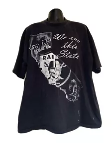 VTG Oakland California Las Vegas Raiders Rare Sz 3XL Pro Club T-Shirt - Picture 1 of 8