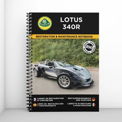 LOTUS 340R : Libretto Di Restauro E Manutenzione - CONSEGNA GRATUITA - Immagine 1 di 4