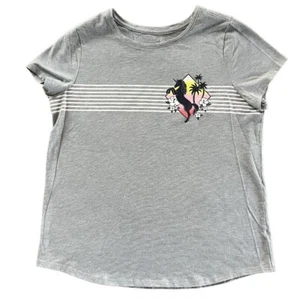 SO Favorite Graphic Tee Shirt Girl XXL 18-20 Unicorn Gray - Picture 1 of 3
