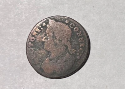 1787 Connecticut Colonial Copper Coin – Genuine 18th Century U.S. Issue - Image 1 of 4