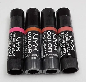 NYX Color Lip Balm 4 Colors No Duplicates Pink Brown CLB01 08 10 12 M130 New  - Picture 1 of 3