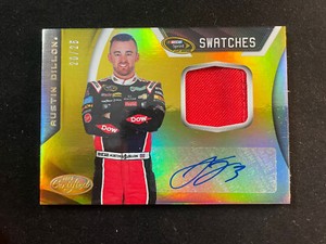 AUSTIN DILLON #/25 AUTO GOLD 2016 CERTIFIED SWATCHES FIRE-SUIT AUTOGRAPH SS-AD
