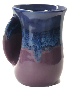 2012 Neher Clay in Motion Studio Kunstkeramik TASSE lila & blau signiert linke Hand  - Bild 1 von 8
