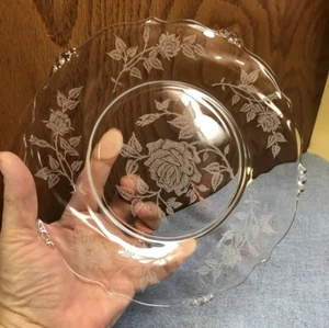 HEISEY ROSE 8.25" PLATE : WAVERLY BLANK - Picture 1 of 7