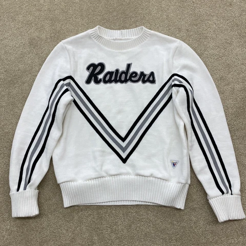 Los Angeles Raiders Sweater Adult XS NFL Football Vintage 80s Knit LA Script Cover