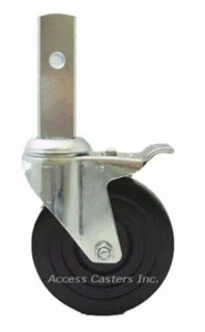 5UC5S 5" Scaffold Swivel Square Stem Caster with Total Lock Brake, Rubber Wheel - Imagen 1 de 2