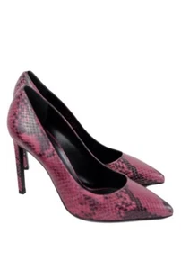 Nuove con scatola YSL SAINT LAURENT 315534 Paris décolleté in finto pitone, fucsia è 39,5 US 9 1/2 - Foto 1 di 6