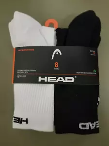 New Head Mens 8 Pair Cushioned Crew Socks. - Picture 1 of 3