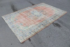 Floor rug, Turkish rug, Handmade rug, Vintage rug, Wool rug, 6.2 x 9.5 ft TR4943 - Picture 1 of 8
