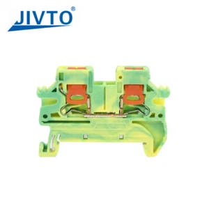 5 PCS PTV 2.5-PE Ground Modular DIN Rail Terminal Block Side-Entry Push 2.5mm - Picture 1 of 4