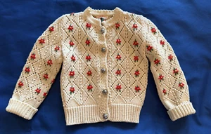 VTG "ORIGINAL LANZ" KNIT SWEATER, Girls Size 2.  Salzburg Wien, Austria.  VGUC!! - Picture 1 of 15