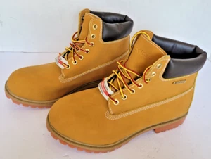 DEXTER Tan Men’s Comfort Work Boots Size 8 WATERPROOF Skid & Oil Resistant - Picture 1 of 10