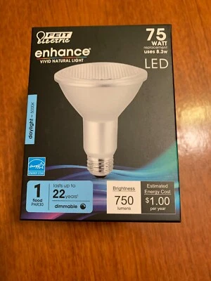FEIT PAR30 LED Bulb 750 lumens Daylight Floodlight Dimmable 75 Watt Replacement - Image 1 of 3