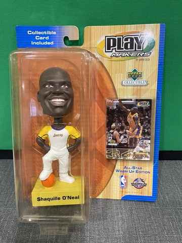 2001 Shaquille O' Neal UD PlayMakers All-Star Warm Up Edition Bobble Head New Cover