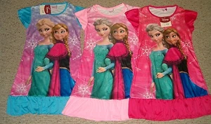 Disney Frozen Anna Elsa Nightgown Pajamas 3/4 - 5/6 - 7/8 - 9/10 NWT - Picture 1 of 6