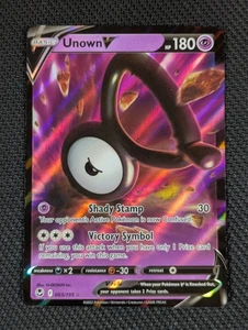 Unown V Pokemon Silver Tempest 065/195 Ultra Rare - Picture 1 of 6