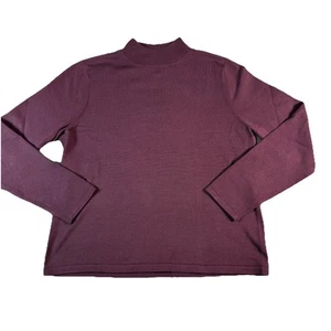 Pendleton Turtleneck Sweater Womens Medium Plum Silk Quiet Luxury Western Chic - Picture 1 of 7
