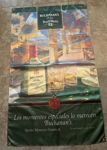 Banner de whisky escocés Buchanan’s De Luxe vintage 5’ X 3’ - Imagen 1 de 4