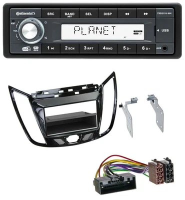 Continental MP3 AUX USB DAB 1DIN Autoradio für Ford C-Max Kuga Klavierlack schwa - Bild 1 von 4