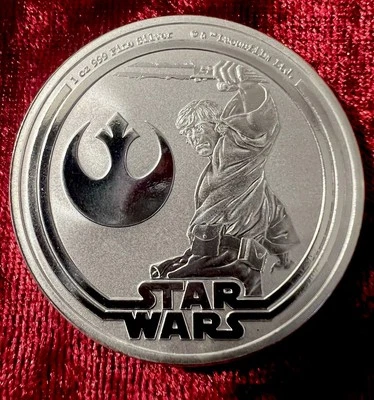 2025 Niue 1 oz Silver $2 Star Wars: Luke Skywalker Bullion Coin - Image 1 of 2