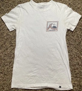 Camiseta Quiksilver Surf Playa Doble Cara Blanca Gráfica Camiseta Para Hombre Talla S Algodón - Imagen 1 de 10