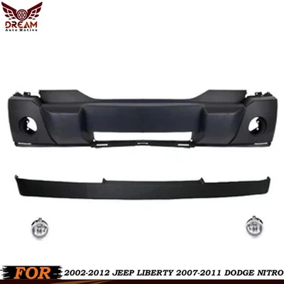 Front Bumper And Lower Valance For 2002-2012 Jeep Liberty 2007-2011 Dodge Nitro Foto 1 de 4