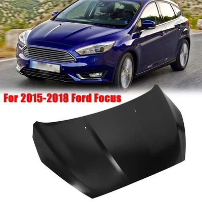 Hood Panel Primed Steel Fits For 2015 2016 2018 2018 Ford Focus Sedan F1EZ16612A Foto 1 de 4