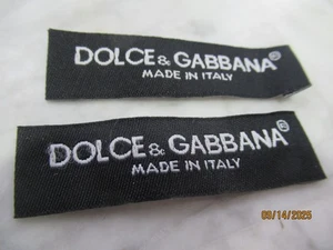 Dolce Gabbana 2 Designer Tag LABEL Replacement Sewing Accessories lot 2 - Picture 1 of 3