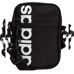 ADIDAS CORE FESTIVAL CROSSBODY BAG MEN' WOMEN'S LATERAL LOGO PRINT BLACK ONESIZE - Picture 1 of 9