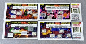 McDonald's 1990 "Dick Tracy" PROMO "CRIMESTOPPER GAME" set di 4 gratta e vinci - Foto 1 di 3