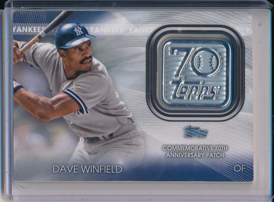 DAVE WINFIELD 2021 TOPPS UPDATE 70TH ANNIVERSARY LOGO PATCH #T70P-DW - Image 1 of 1