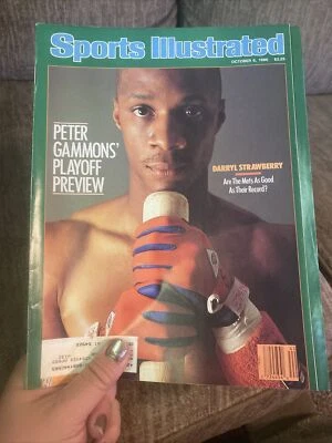 Sports Illustrated October 6 1986 Darryl Strawberry New York Mets SI Label - Image 1 of 4