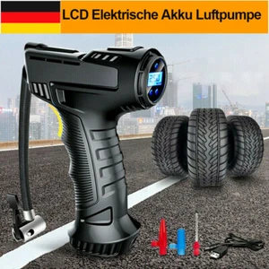 LCD Elektrische Akku Luftpumpe Auto Reifen 2000mAh Druckluft Fahrrad Kompressor - Bild 1 von 11