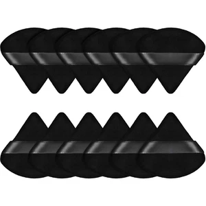 12 Pieces Triangle Powder Puff Face Cosmetic for Loose Powder Soft Body Washable - Picture 1 of 12