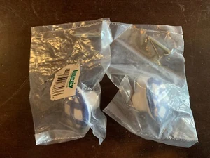 1.5" CABINET KNOBS Porcelain Knob Tattersall/Checkered Blue & White Laurey 8803 - Picture 1 of 9
