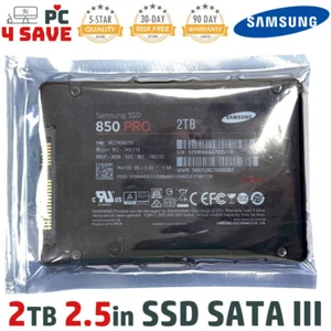 100% Health Samsung 850 PRO 2TB SSD SATA III 6Gb/s 2.5 inch MZ-7KE2T0 MZ7KM2T0 - Picture 1 of 2