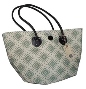 Blue Star Large Paisley Floral Geometric Beach Woven Shopper Tote Handbag - Picture 1 of 61