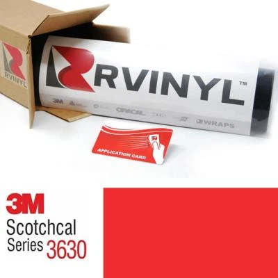 3M 3630 Scotchcal Light Tomato Red 43 Translucent Vinyl Film DIY Sign Sheet Roll - Image 1 of 4