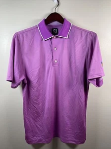 FootJoy FJ Polo Shirt Mens S Small Purple Short Sleeve Golf Shirt Logo Sleeve - Picture 1 of 10