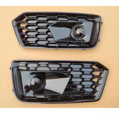 Honeycomb Fog Lamp Grilles Cover For Audi Q5 SQ5 2018 2019 2020 RSQ5 Style W/ACC - Изображение 1 из 4