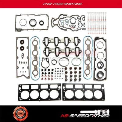 Juego completo de juntas y pernos de cabeza aptos para 05 06 07 Chevrolet Silverado 1500 HD 6,0 L Foto 1 de 4