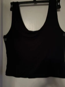 Rainbow ambience black tank top 2X Thick straps so you can wear a bra NWT Lined - Picture 1 of 2