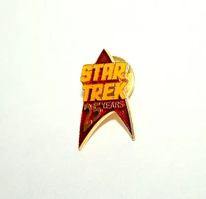 Star Trek TV Show 25 Years Lapel / Hat Collectors Pin New NOS 1991 Sealed Bag - Picture 1 of 1