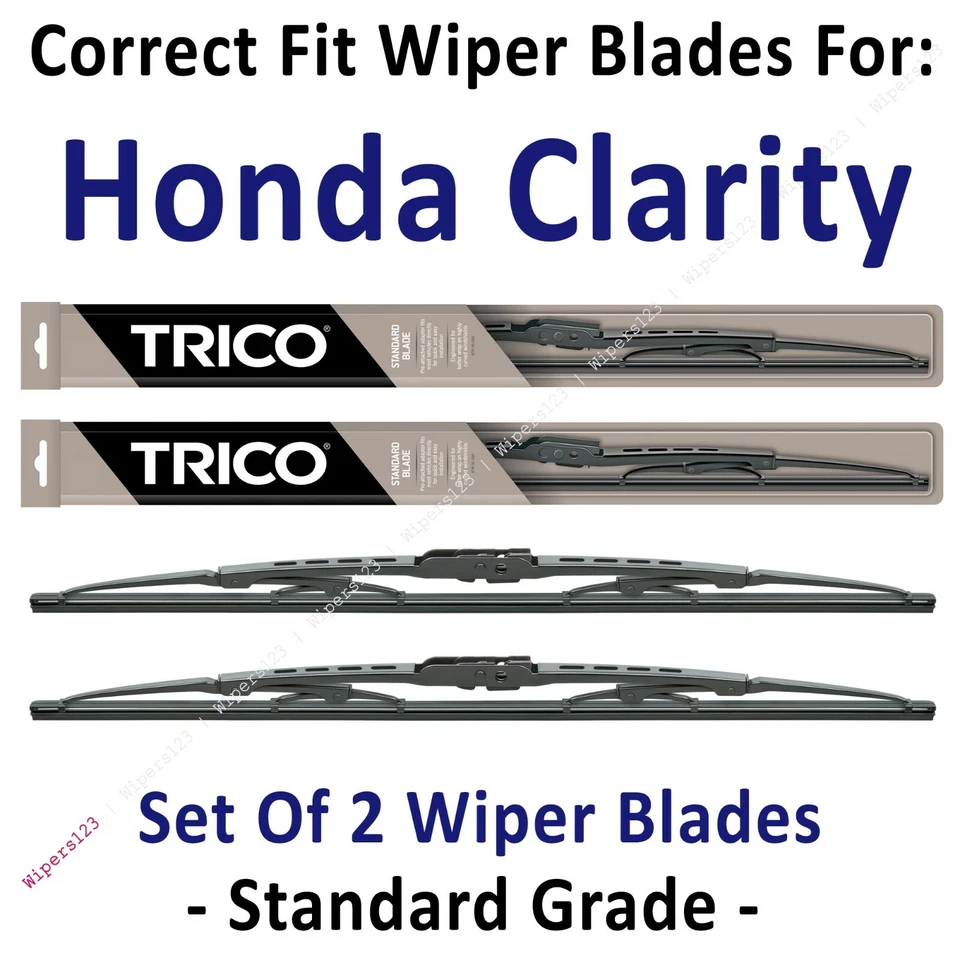 Paquete de 2 limpiaparabrisas estándar - apto para Honda Clarity 2017-2018 - 30260x2 Foto 1 de 1