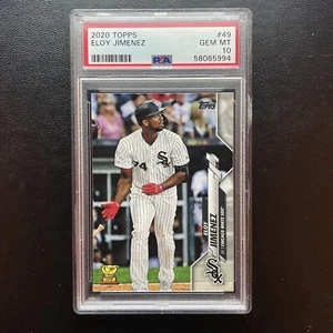2020 Topps Eloy Jimenez PSA 10 GEM MINT Gold Rookie Cup #49 Chicago White Sox - Picture 1 of 2