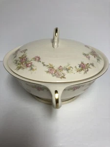 American Limoges Kerzenlicht rund bedeckt Gemüseschale Muster Asbury L-C - Bild 1 von 8